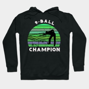 9-ball pool champion - vintage billiards Hoodie